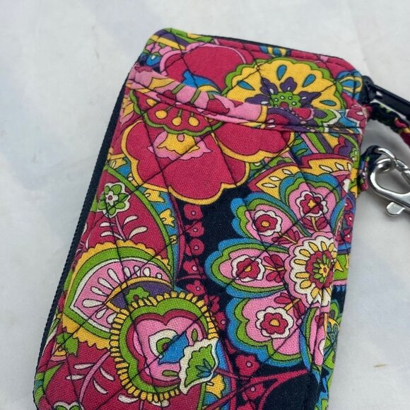 Vera Bradley Symphony in Hue Wallet Wristlet ID Window Zip Pocket 5.5" x 3.5" - Picture 4 of 7